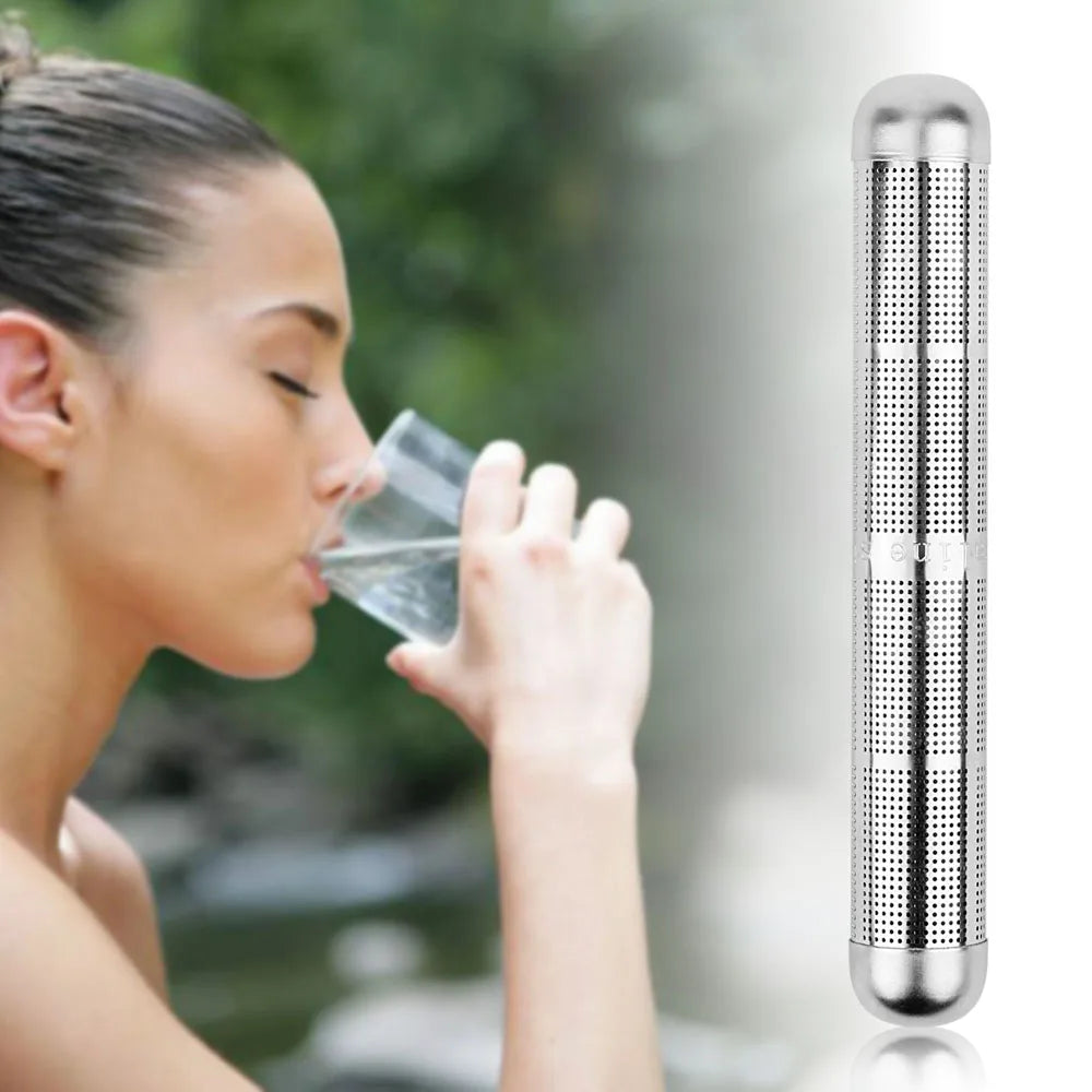 Mental Alkaline Diet Water Stick Hydrogen Negative Ion Drinking Ionizer PH Minerals Wand Purifier Filter Stainless Steel