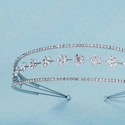 Rhinestone Star Headband - Party Hairband with Multilayer Pearl and Rhinestone Detail, Hair Accessories