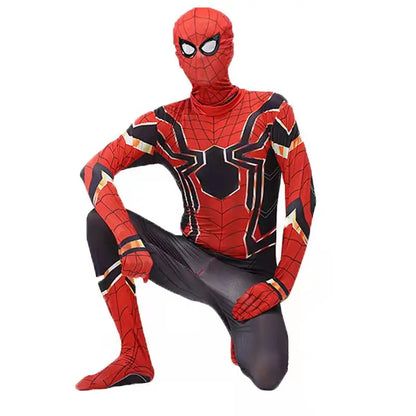 High Quality Superhero Spidermans Costume Bodysuit For Kids Adult Spandex Zentai Halloween Party Cosplay Jumpsuit 3D Style