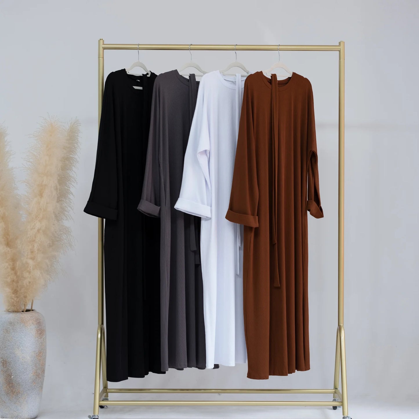 Autumn Winter Knitted Dress Muslim Women Abaya Female Arabic Turkey Modest Dresses New Warm Long Robe Islam Clothing