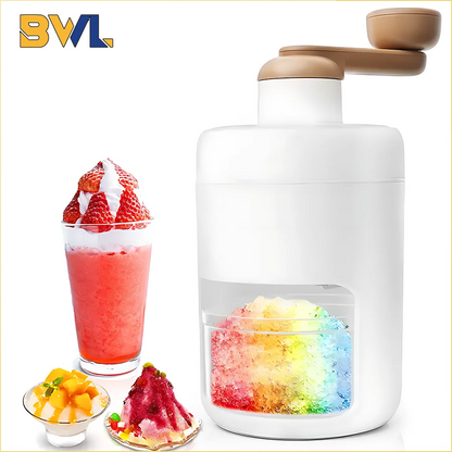 Manual Ice Shaver Household Small Ice Crusher Mini Shaved Ice Milkshake Machine Portable Hand-cranked Smoothie Machine