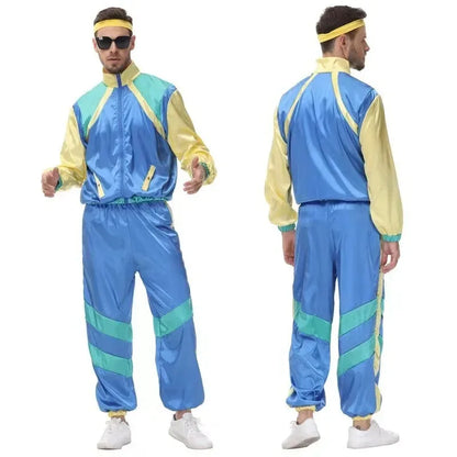 Halloween Costumes 70s Retro Disco Couple Sportswear, Party Stage Performance Costumes