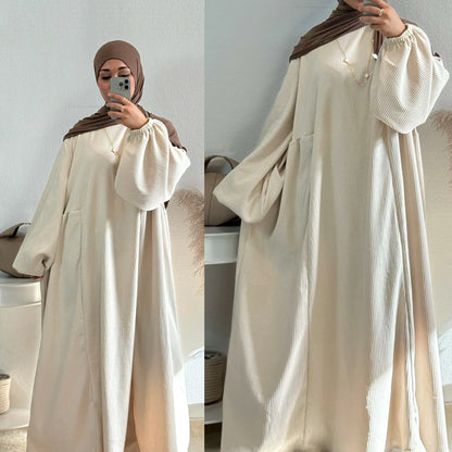 Winter Women Prayer Abaya Muslim Islam Abayas Ramadan Eid African Dress Dubai Luxury Robe Kaftan Caftan Marocain