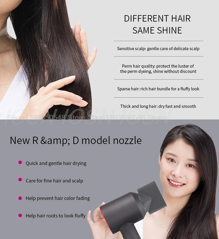 Professional Super Hair Dryer Personal Hair Care Styling Negative ion Salon Tool Constant Anion Electric Leafless Hair Dryers