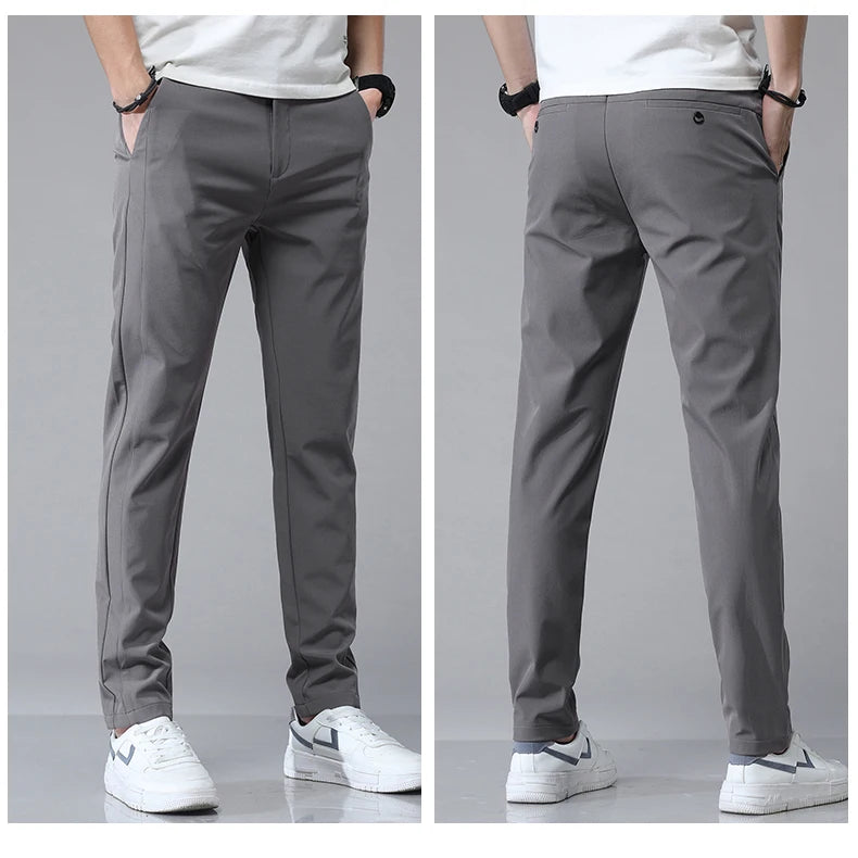 Men's Ultra-Thin Stretch Slim Straight Casual Pants, High-Quality and Breathable Golf Sports Trousers for Spring and Summer