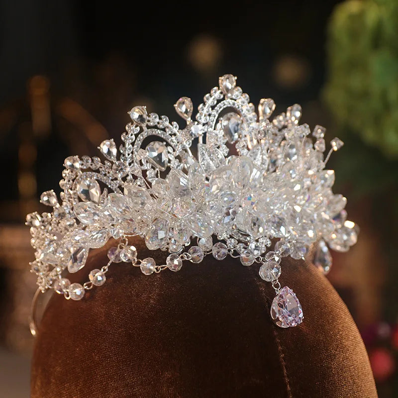 Luxury Crystal Bridal Tiaras - Cubic Zircon Crown Rhinestone Headpieces