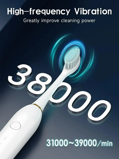 USB Rechargeable Tooth Brush for Adult  6 Clean Modes X-3 Sonic Electric Toothbrush Washable Teeth Whitening and Cleaning Brush