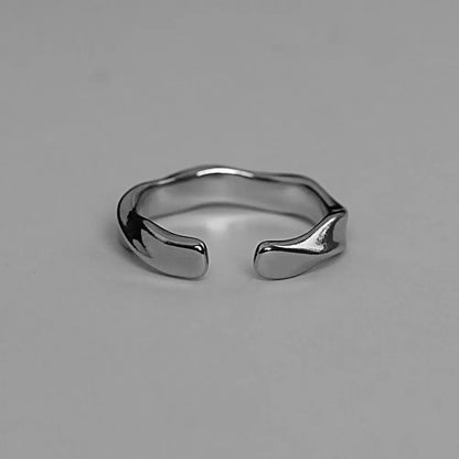 New Rings for Men Silver Color Solid Metal Finger Rings for Male Women Open Ring Couple Engagement Jewelry Gift