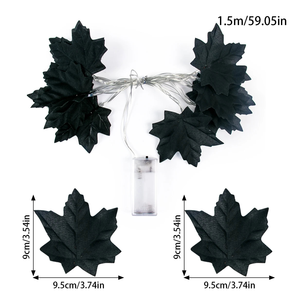 Artificial Autumn Maple Leaves Pumpkin Garland LED Fairy String Light Fall Thanksgiving Decorations Halloween Party DIY Supplies