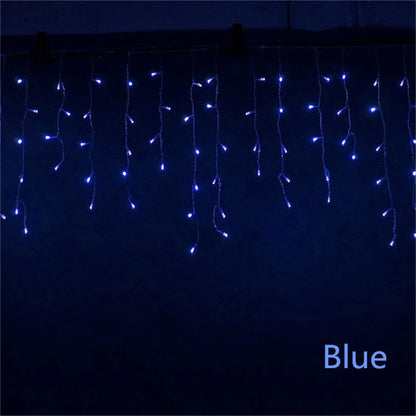 Christmas Lights Waterfall Outdoor Decoration 5M Droop 0.4-0.6m Led Lights Curtain String Lights Party Ggarden Eaves Decoration