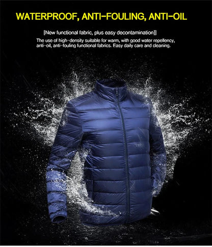 Autumn Winter New Ultra Light White Duck Down Jacket Men Waterproof Casual Outdoor Portable Lightweight Male Padded Coats