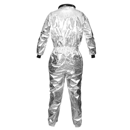 Halloween Christmas Silver Spaceman Men Women Space Suit Adult Children Astronaut Costume Family Party Dress Up Birthday Gift