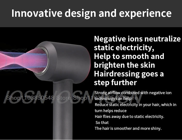 Professional Super Hair Dryer Personal Hair Care Styling Negative ion Salon Tool Constant Anion Electric Leafless Hair Dryers