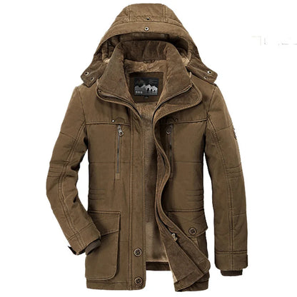 Good Quality Male Fit Winter Coats Multi-pocket Cargo Jackets Men Long Winter Coats Down Jackets Hooded Casual Warm Parkas 7XL