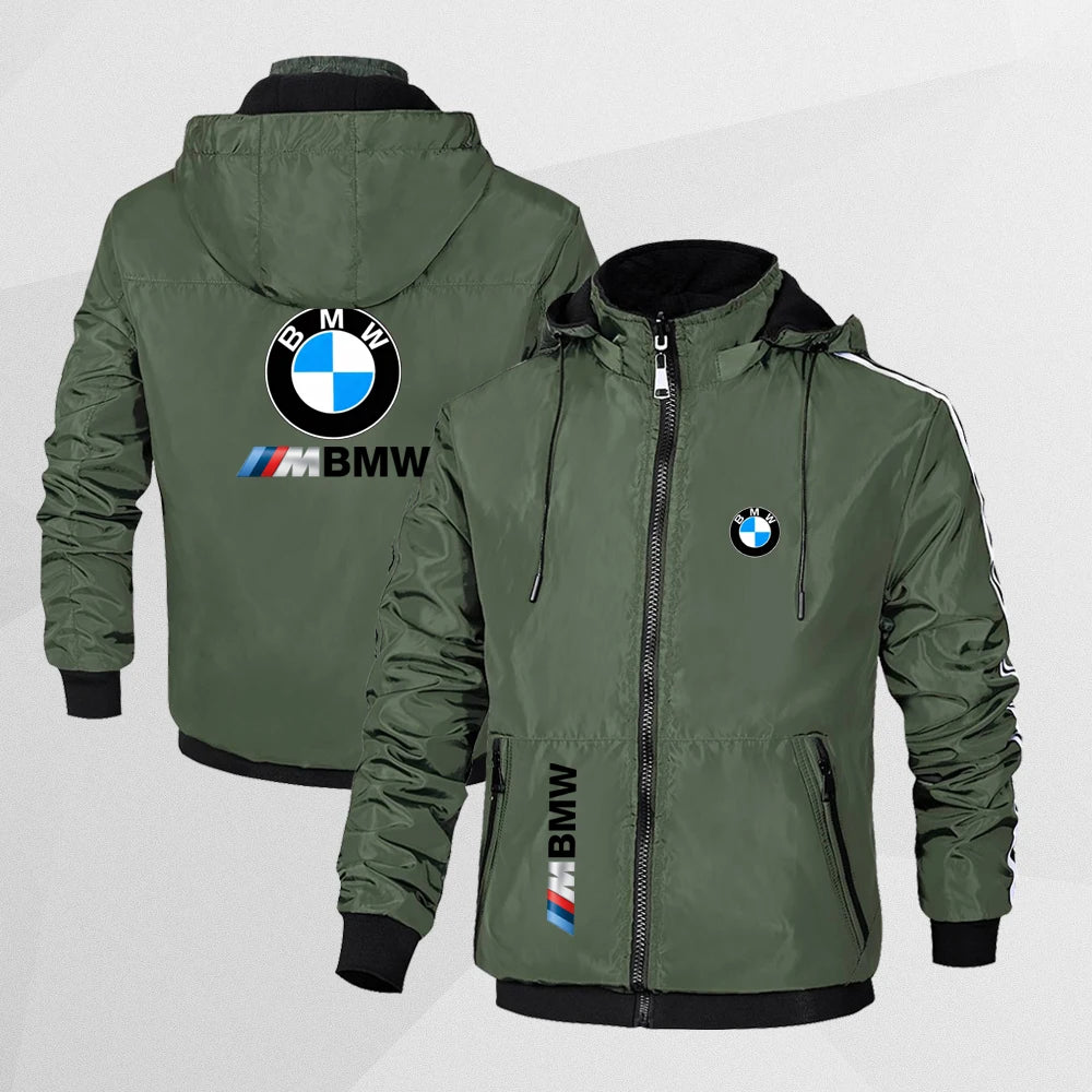 BMW Autumn Winter Men's And Women's Double-Sided Wearable Goose Down Jacket Casual Sports Cotton Jacket Warm Clothing