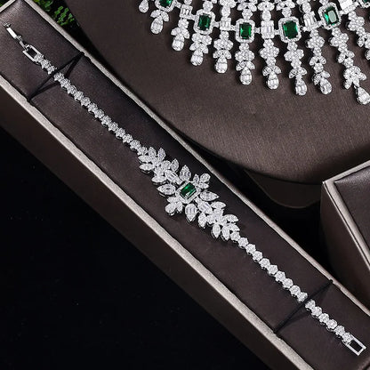 4-Piece Zirconia Jewelry Set - Full Jewelry Set, Nigeria CZ Crystal