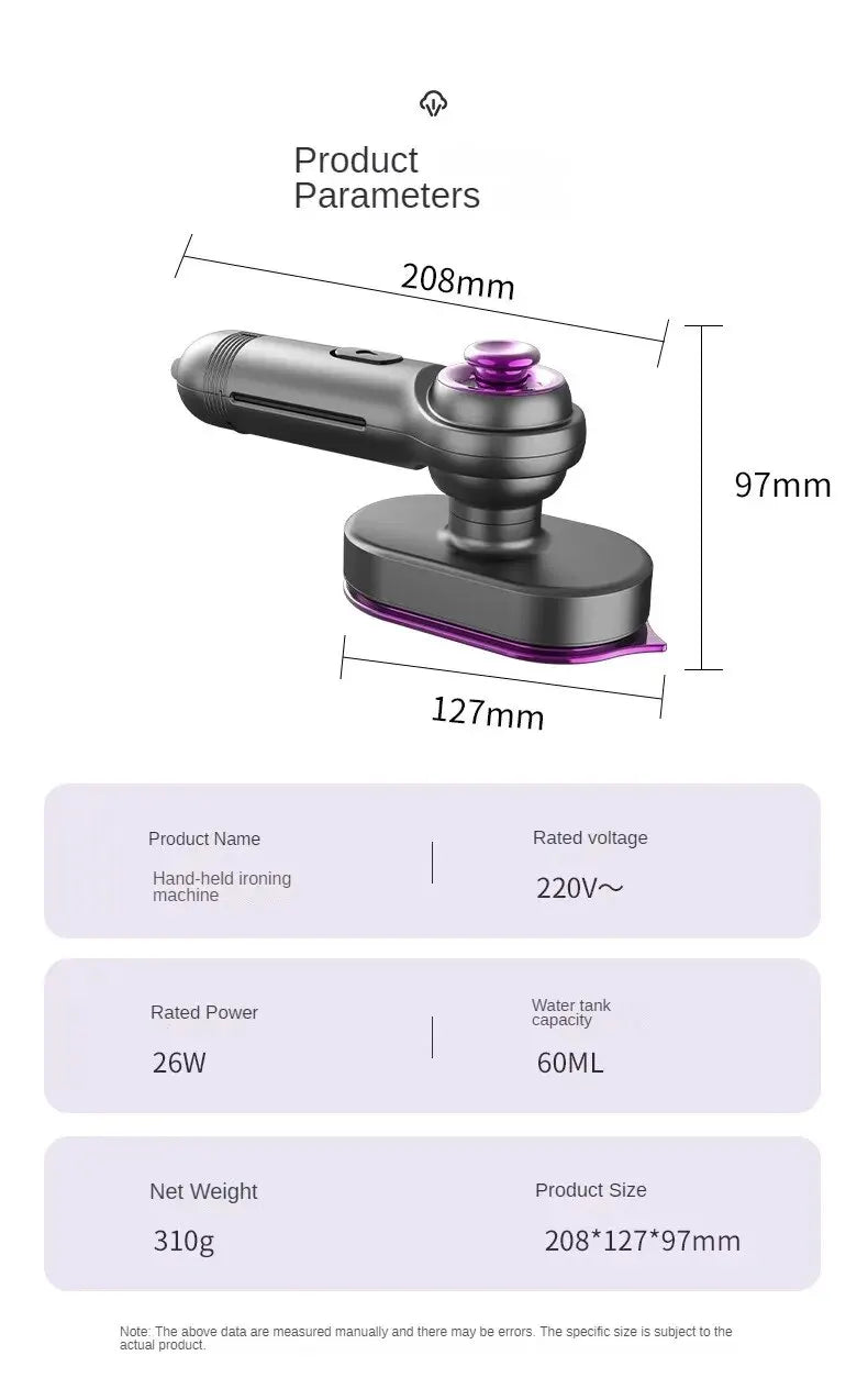 Portable Hand Held Hanging Ironing Machine Mini Electric Iron For Home Travel Dry And Wet Ironing Machine Steam Engine Dormitory