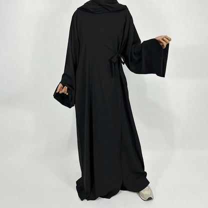 New Side Wrap Abaya with Hijab Side Pockets Manufacturer Wholesale High Quality Muslim Women Dubai Luxury Islamic Dress