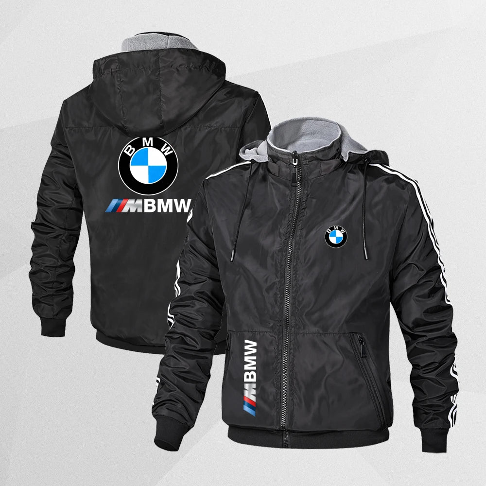 BMW Autumn Winter Men's And Women's Double-Sided Wearable Goose Down Jacket Casual Sports Cotton Jacket Warm Clothing