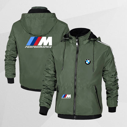 BMW Autumn Winter Men's And Women's Double-Sided Wearable Goose Down Jacket Casual Sports Cotton Jacket Warm Clothing