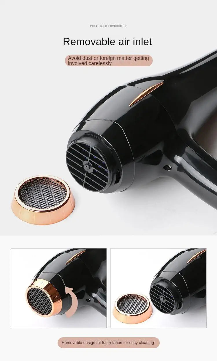 1700w negative ion hair dryer with motor, quick drying, high speed, low noise, temperature control, hair care, quick drying