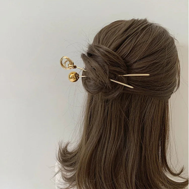 New Retro Sword Hairpin Hair Jewelry Chinese Simple Punk Metal Hair Sticks