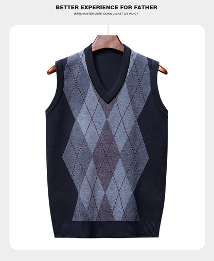 Men's Thickened Casual Sweater Tank Top Autumn and Winter Warm Men's Vest