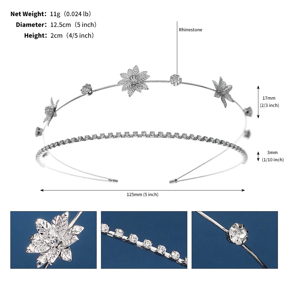 Rhinestone Star Headband - Party Hairband with Multilayer Pearl and Rhinestone Detail, Hair Accessories