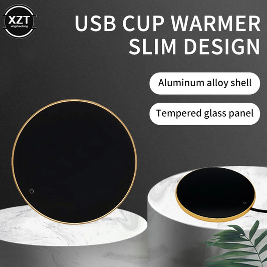 Portable DC 5V USB Cup Warmer Coffee Mug Heating Coaster Smart Thermostatic Hot Plate Milk Tea Water Heating Pad Heater