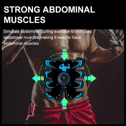 New USB Rechargeable EMS Muscle Stimulator ABS Arm 3 IN 1 Trainer Smart Wireless Fitness Abdominal Training Electric Body Slim