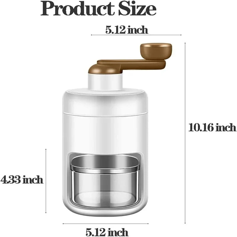 Manual Ice Shaver Household Small Ice Crusher Mini Shaved Ice Milkshake Machine Portable Hand-cranked Smoothie Machine