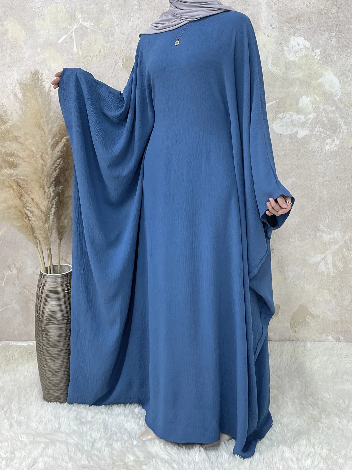 Butterfly Batwing Abaya Without Hijab Dubai Luxury Turkey  Islan Muslim Kaftan Modesty Dress