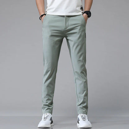 Men's Ultra-Thin Stretch Slim Straight Casual Pants, High-Quality and Breathable Golf Sports Trousers for Spring and Summer