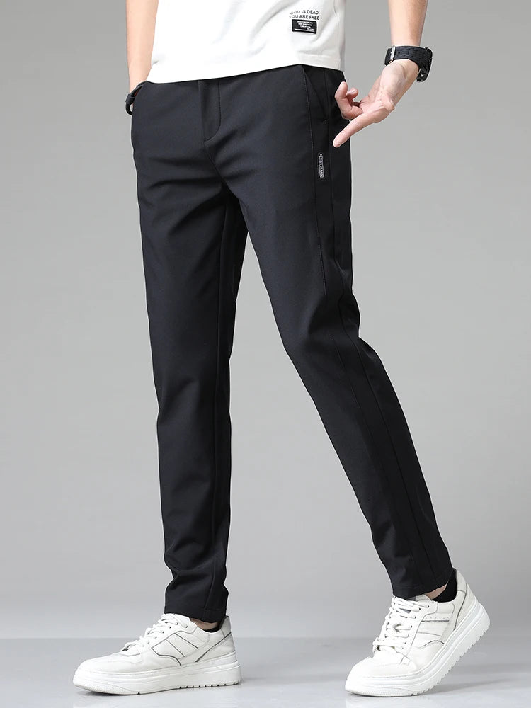 Men's Ultra-Thin Stretch Slim Straight Casual Pants, High-Quality and Breathable Golf Sports Trousers for Spring and Summer