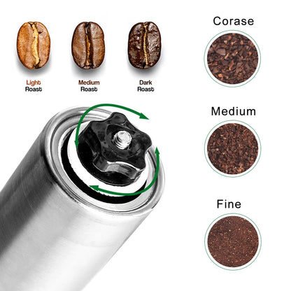 Manual Coffee Grinder Mini Stainless Steel Hand Handmade Coffee Bean Grinders Mill Foamer Kitchen Tool Coffee Accessories