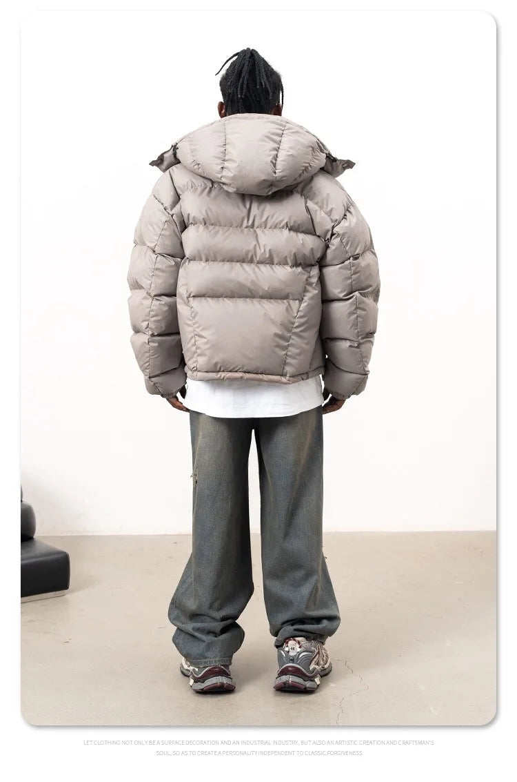 Winter Hooded Down Jacket Thickened