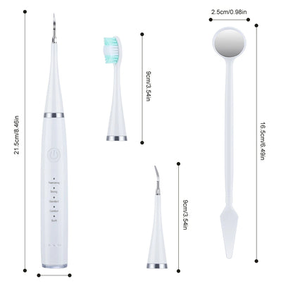 6 in 1 Ultrasonic Dental Cleaner Scaler Dental Tartar Remover Electric Toothbrush Sonic Teeth Plaque Cleaner Tooth Cleaner