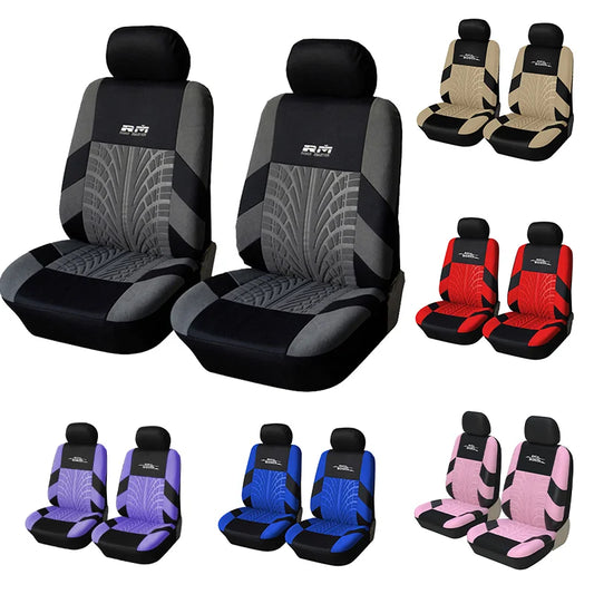 2pcs Universal Car Seat Cover Polyester Fabric Protect Seat Covers Fashionable Decoration of Car Seats Multiple Colors