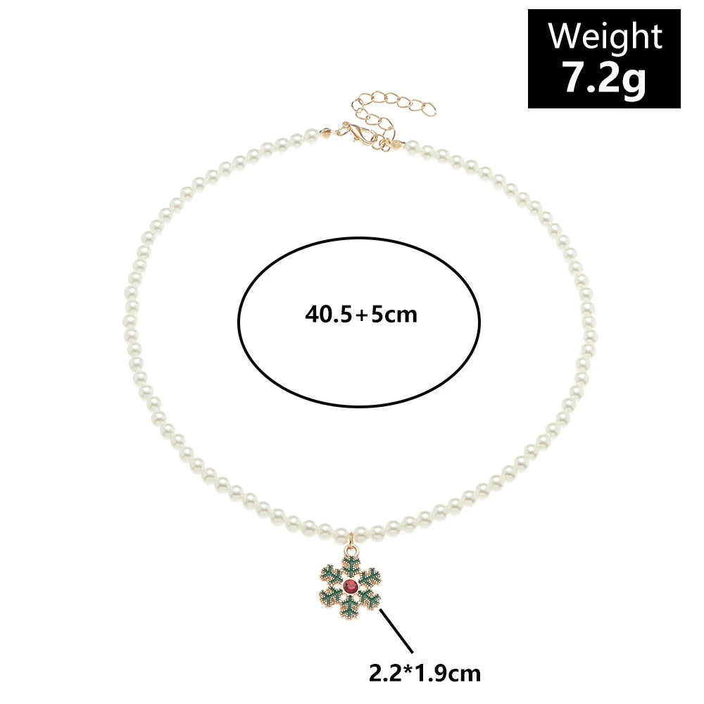 Delicate Colorful Bells Crystal Christmas Tree Pendant Necklace For Women Men Fashion Xmas Clavicle Collier Party Gift Jewelry