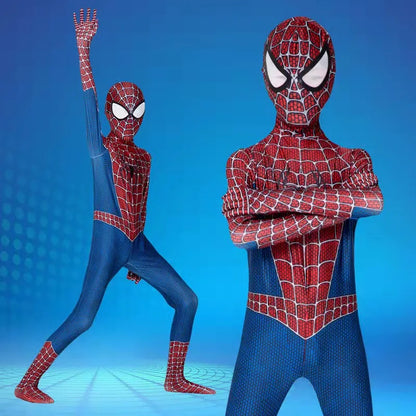 High Quality Superhero Spidermans Costume Bodysuit For Kids Adult Spandex Zentai Halloween Party Cosplay Jumpsuit 3D Style