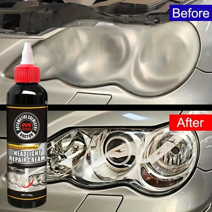 AutoMotive Chemical Doctor Headlight Repair Cream: Restores Oxidized, Yellowed, Scratched, Blurred Headlights - Enhances Crystal Plating - 150g